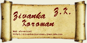 Živanka Koroman vizit kartica